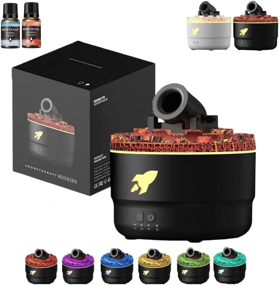 Picture of Volcanic Cannons Air Humidifier Aromatherapies Diffusers Maker Essential Oil Difusor for Home Desktop 280ml