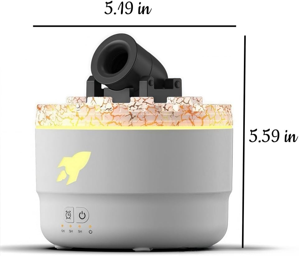 Picture of Volcanic Cannons Air Humidifier Aromatherapies Diffusers Maker Essential Oil Difusor for Home Desktop 280ml