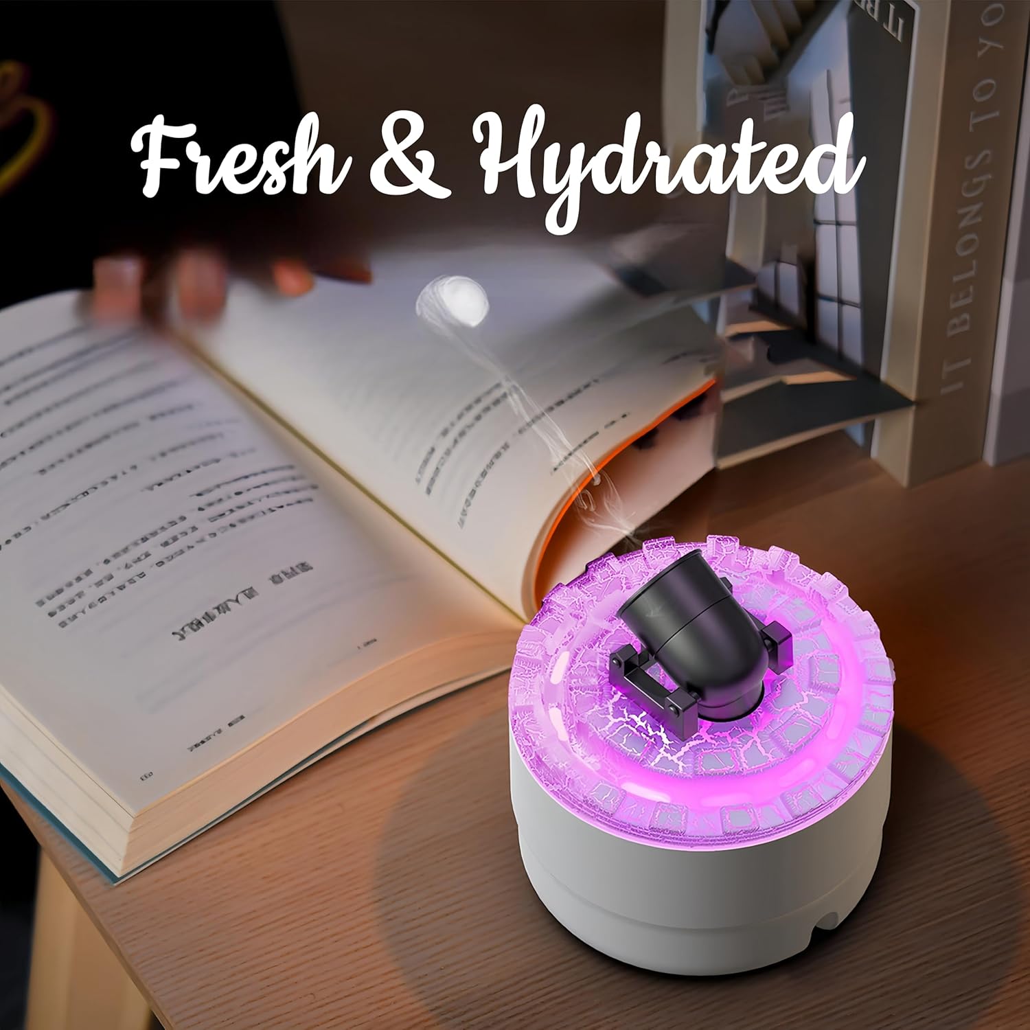 Picture of Volcanic Cannons Air Humidifier Aromatherapies Diffusers Maker Essential Oil Difusor for Home Desktop 280ml