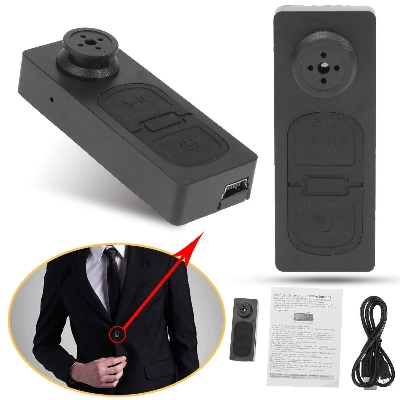 Picture of Button Camera Mini HD Audio and Video Recorder 720p Cam in Button Shape Button Cameras with SD Card Slot Support