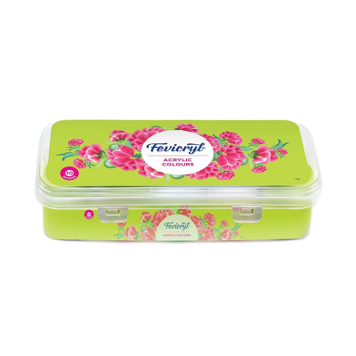 Picture of Acrylic Sunflower Kit - Ready to Use and Requires No Separate Medium - Quick Dying - Non Toxic - Wash Proof - 10 Shades Color - colour