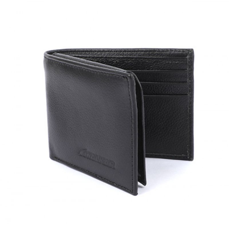 Picture of Mens Plain Leather Short Wallet Black -