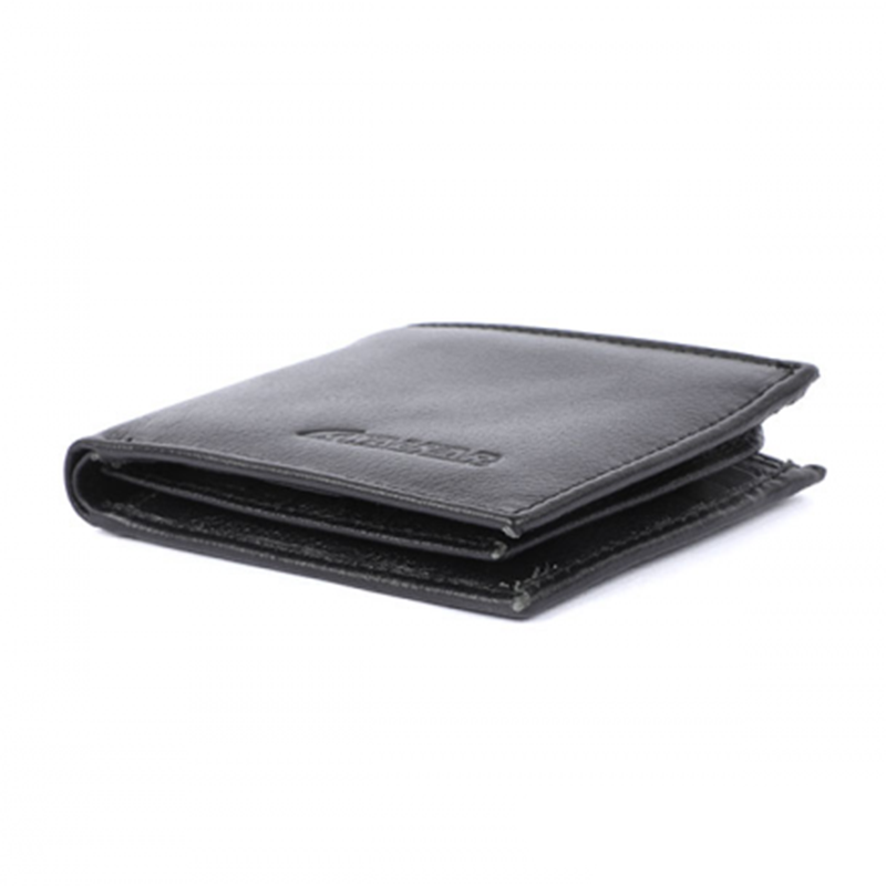 Picture of Mens Plain Leather Short Wallet Black -