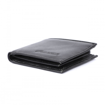 Picture of Mens Plain Leather Short Wallet Black -