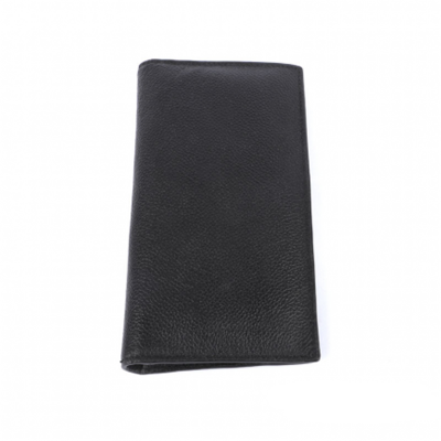 Picture of Mens Plain Leather Long Wallet Black
