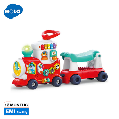 Picture of Hola Four in one smart train pusher ride locomotive toy for kids-E8990