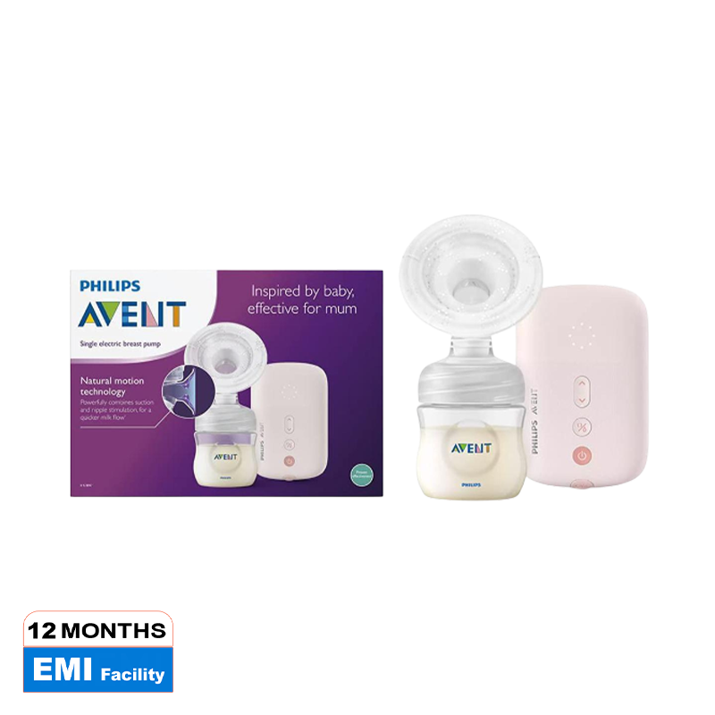 Picture of Philips Avent Electric Single Breast Pump SCF395/11, Personalised Experience, Flexible Silicone Cushion, Bottle, Natural Motion Technology, Quiet Motor, Pink, White