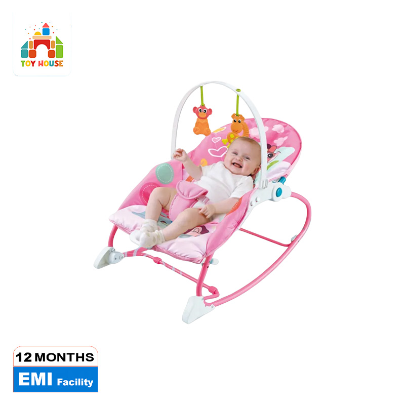 Picture of 8166 Baby Rocker Portable Rocking Chair 2 in 1 Musical Infant to Toddler Rocker Dining Chair