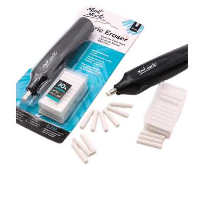 Picture of Mont Marte Electric Eraser, Includes 30 Eraser Refills. For Graphite Pencils and Color Pencils By Vanshi Art