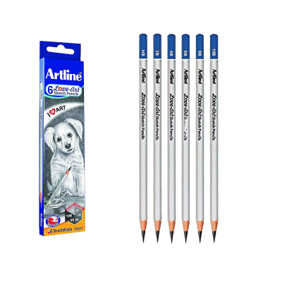 Picture of Artline HB, 2B, 4B, 6B, 8B, 10B Sketch Pencil Set