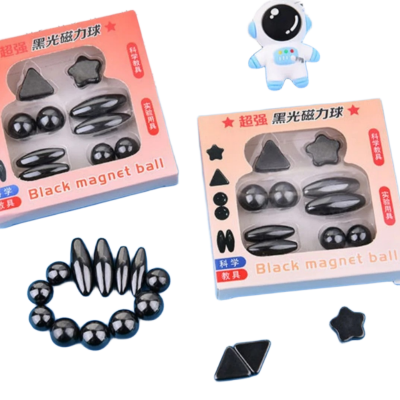 Picture of 10 Pcs Polished Black Magnetic Balls Toy Game
