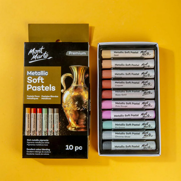 Picture of Mont Marte Metallic Soft Pastels Premium 10pc