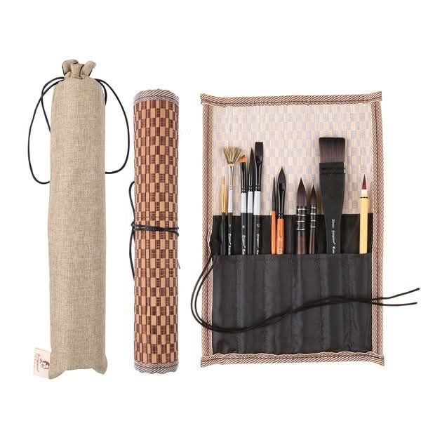 Picture of Georgione Natural Hair Paint Brush 11 Pcs set