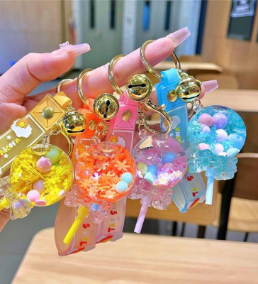 Picture of Creative Keychain Luxury Floating Key Ring New Key Ring Bag Pendant Bag Pendant Keyfob Cute Keychain