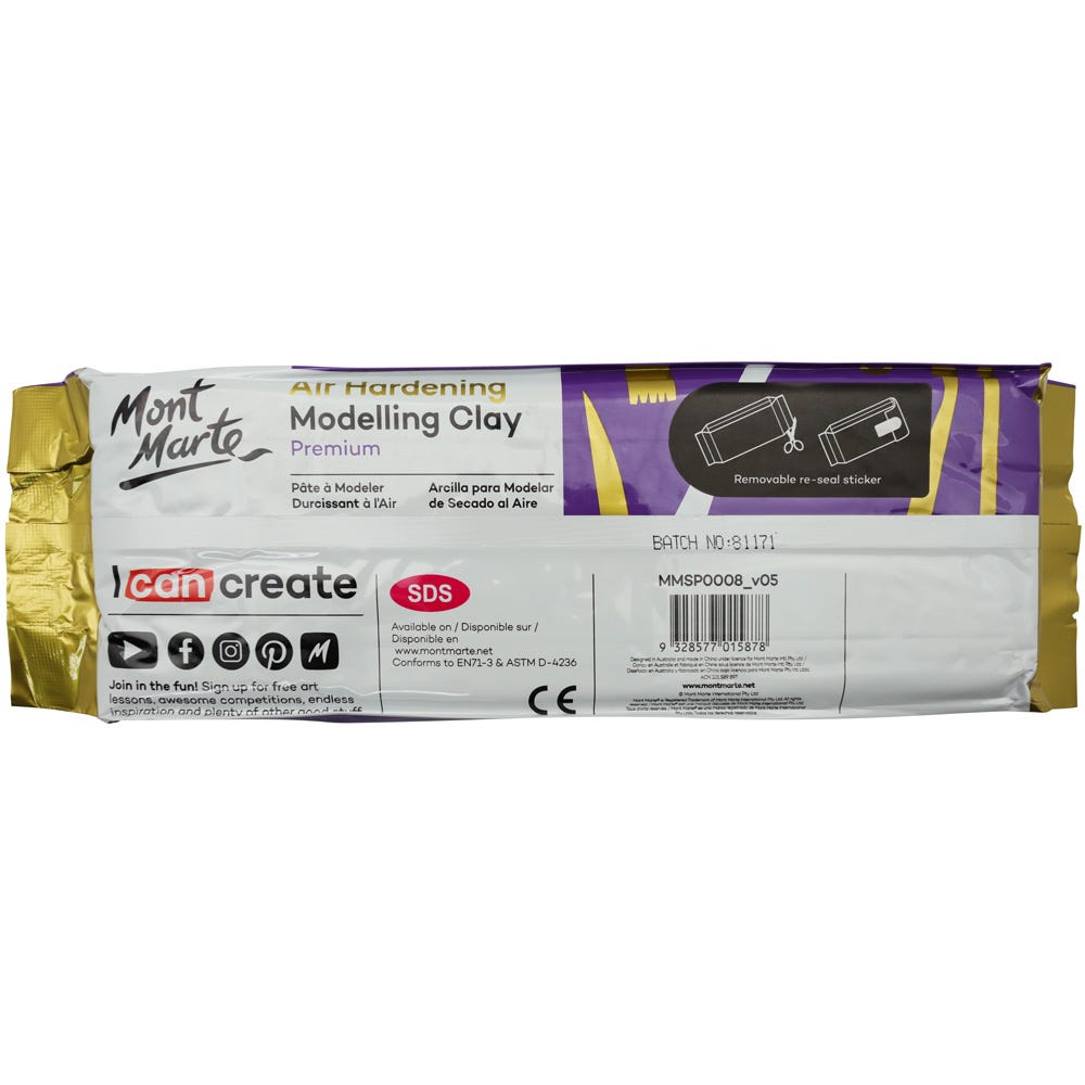 Picture of Mont Marte Air Hardening Modelling Clay Premium 2kg (4.4lb) - Terracotta
