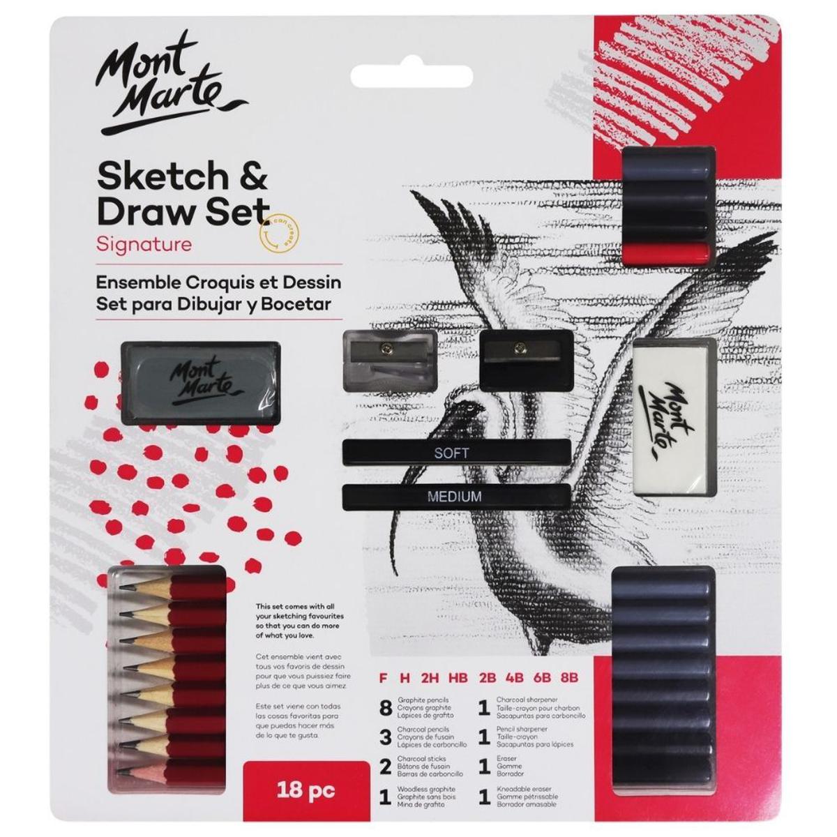 Picture of Mont marte Sketch & Draw Set  18pcs