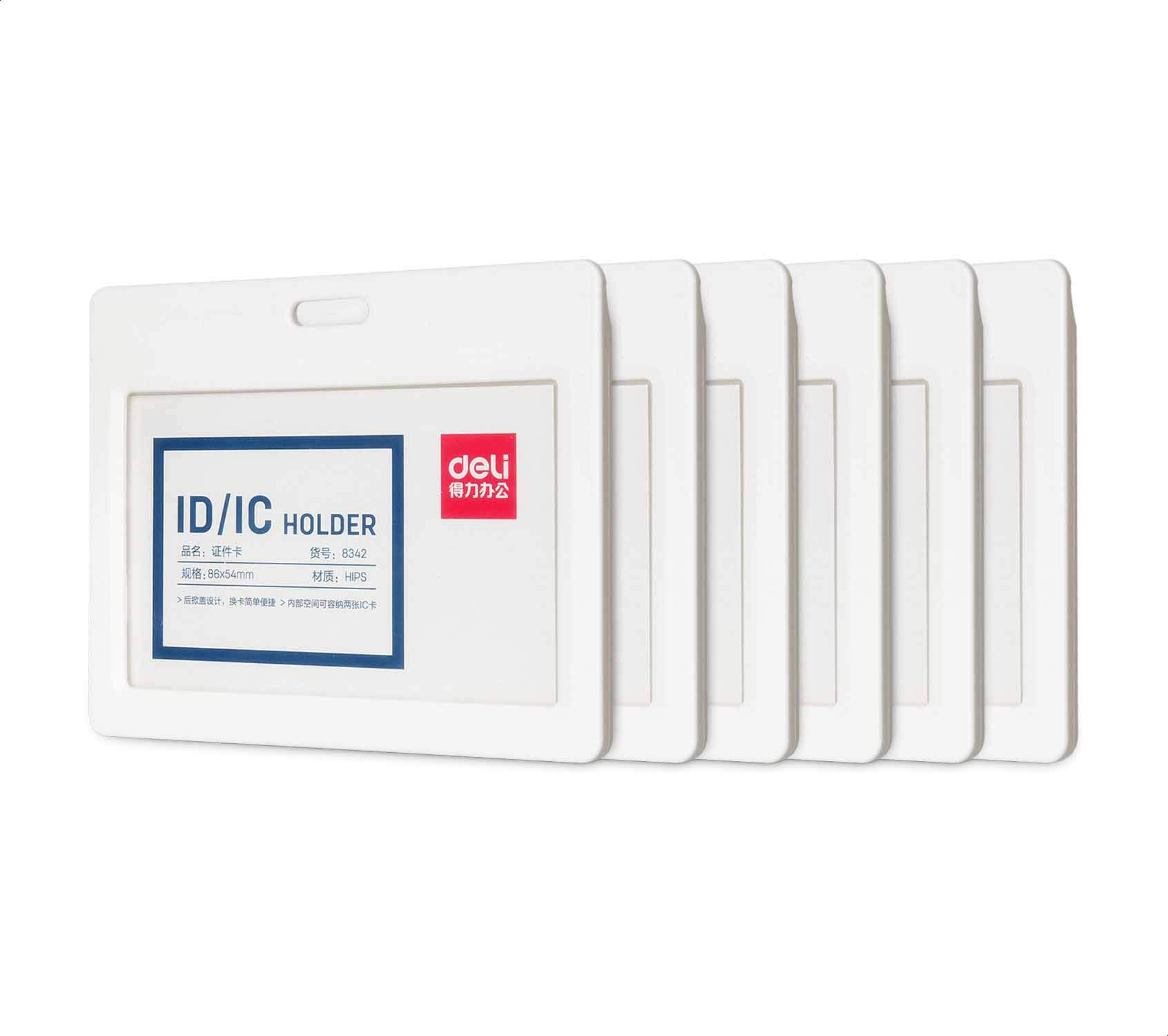 Picture of Deli 8342 ID Name Card Set White and Clear