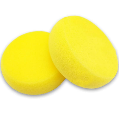Picture of kreni 2pcs Yellow Painting Sponge Craft Sponges Round Synthetic Sponge Artist Watercolor Sponges for Craft Art Project Clay Cleaning Synthetic Painting