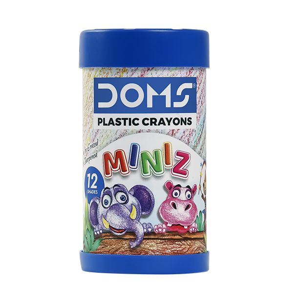 Picture of DOMS Plastic Crayons 12 Shades Miniz