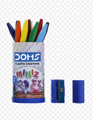 Picture of DOMS Plastic Crayons 12 Shades Miniz