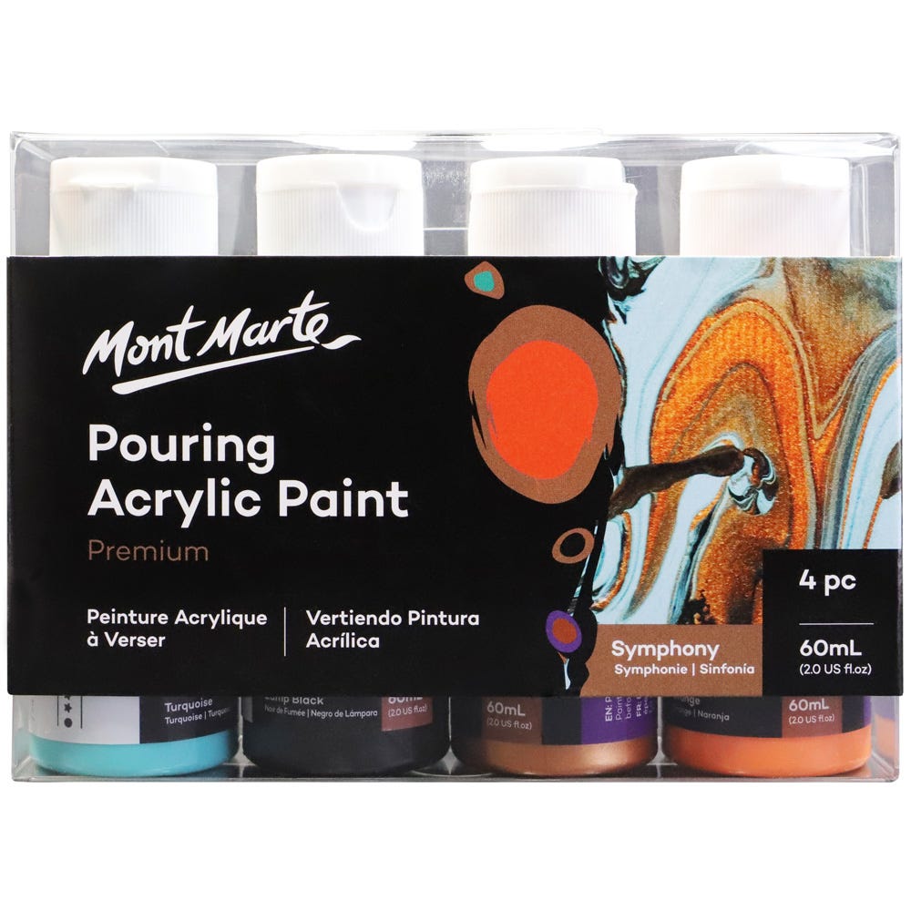 Picture of Mont Marte Pouring Acrylic 60ml 4pc-Symphony