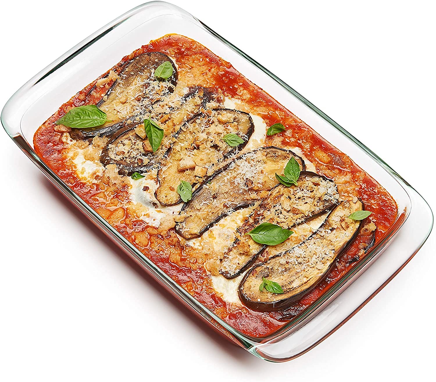 Picture of H and  S Glass Serving Dish Oven Proof Tempered - Transparent ( 1 pc )