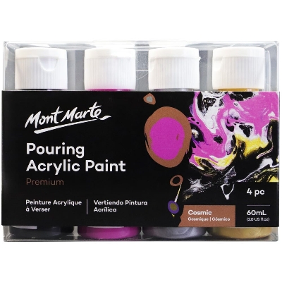 Picture of Mont Marte Pouring Acrylic 60ml 4pc-Cosmic