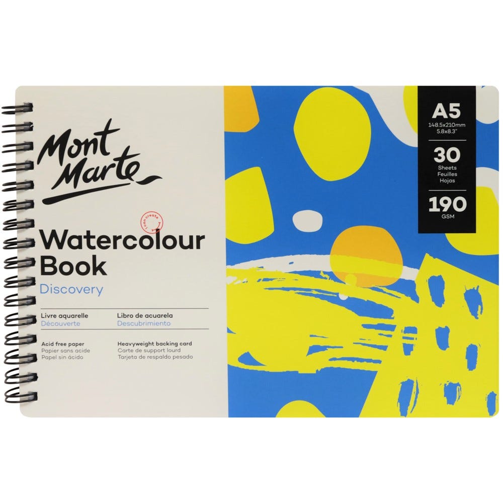 Picture of Mont Marte Watercolor Book 190gsm A5