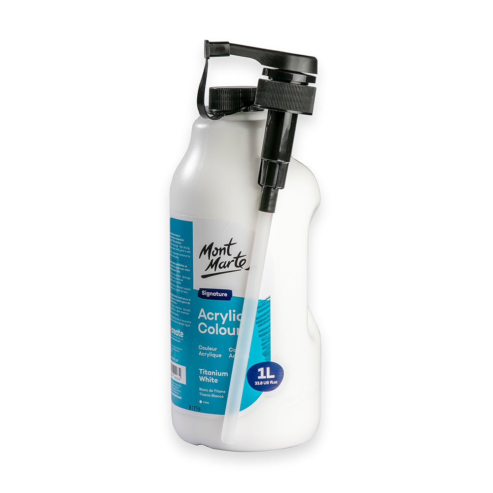 Picture of Mont Marte Acrylic Color Paint 1 litre-Titanium White