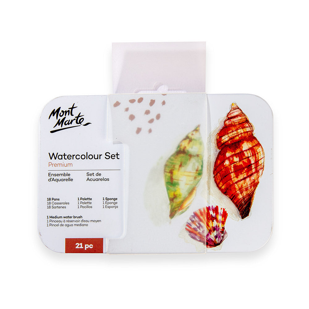 Picture of Mont Marte Watercolor Set In Tin 21pc