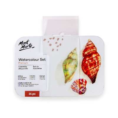 Picture of Mont Marte Watercolor Set In Tin 21pc