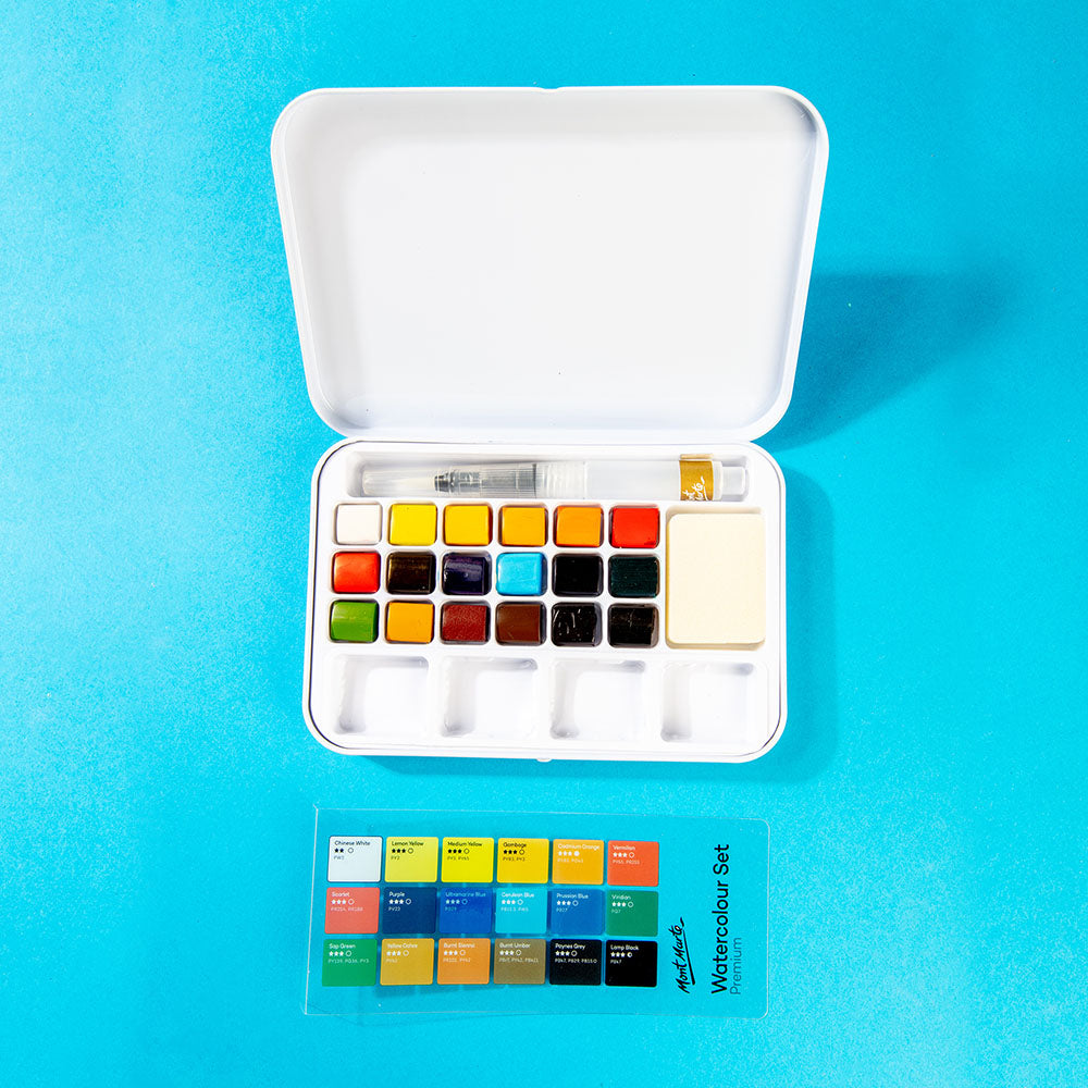 Picture of Mont Marte Watercolor Set In Tin 21pc