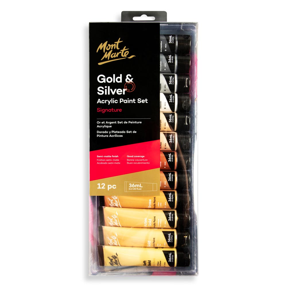 Picture of Mont Marte Gold Paint Series Set 12pc*36ml