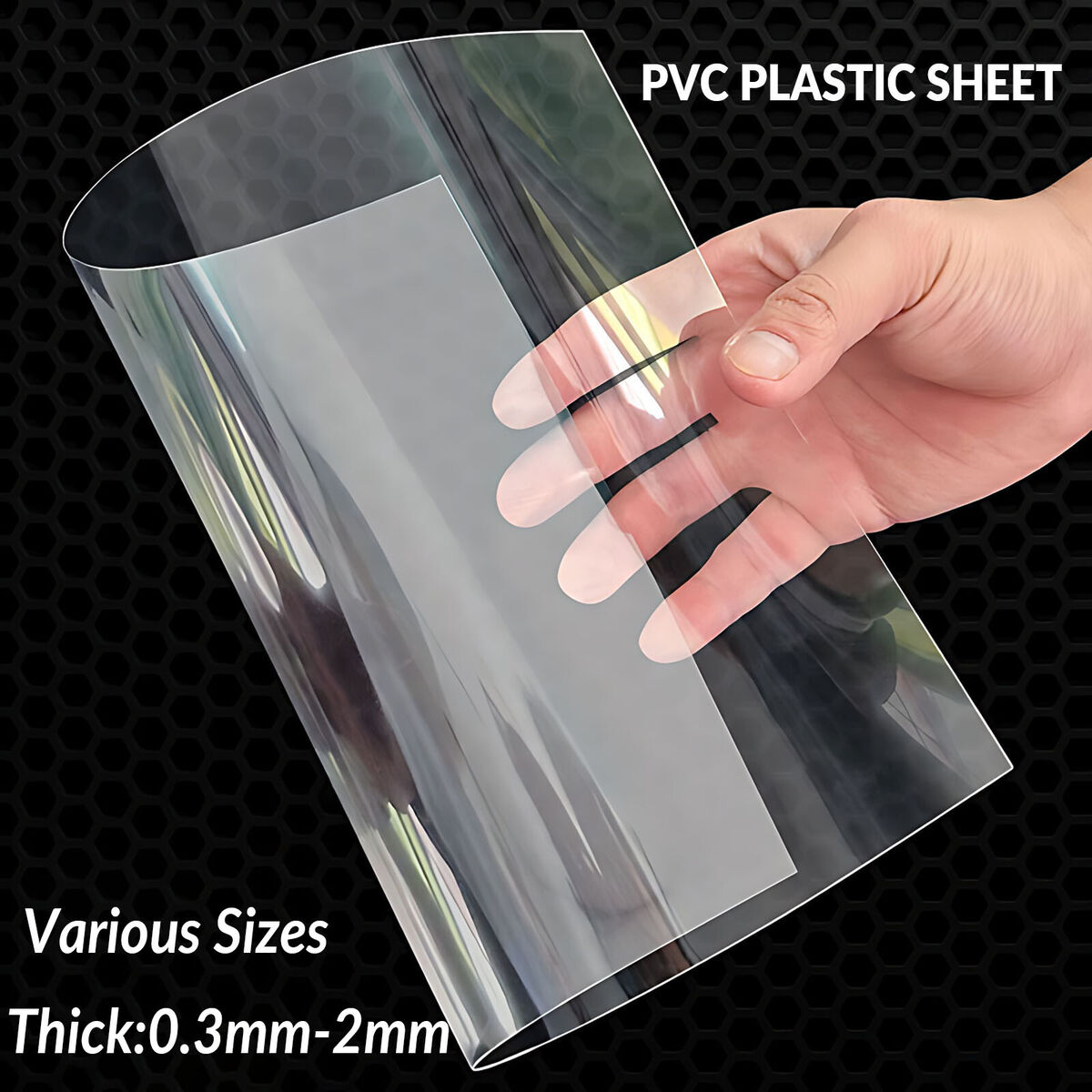 Picture of 5 Pcs Clear PVC Sheets Protection Transparent A4 Plastic DIY Craft