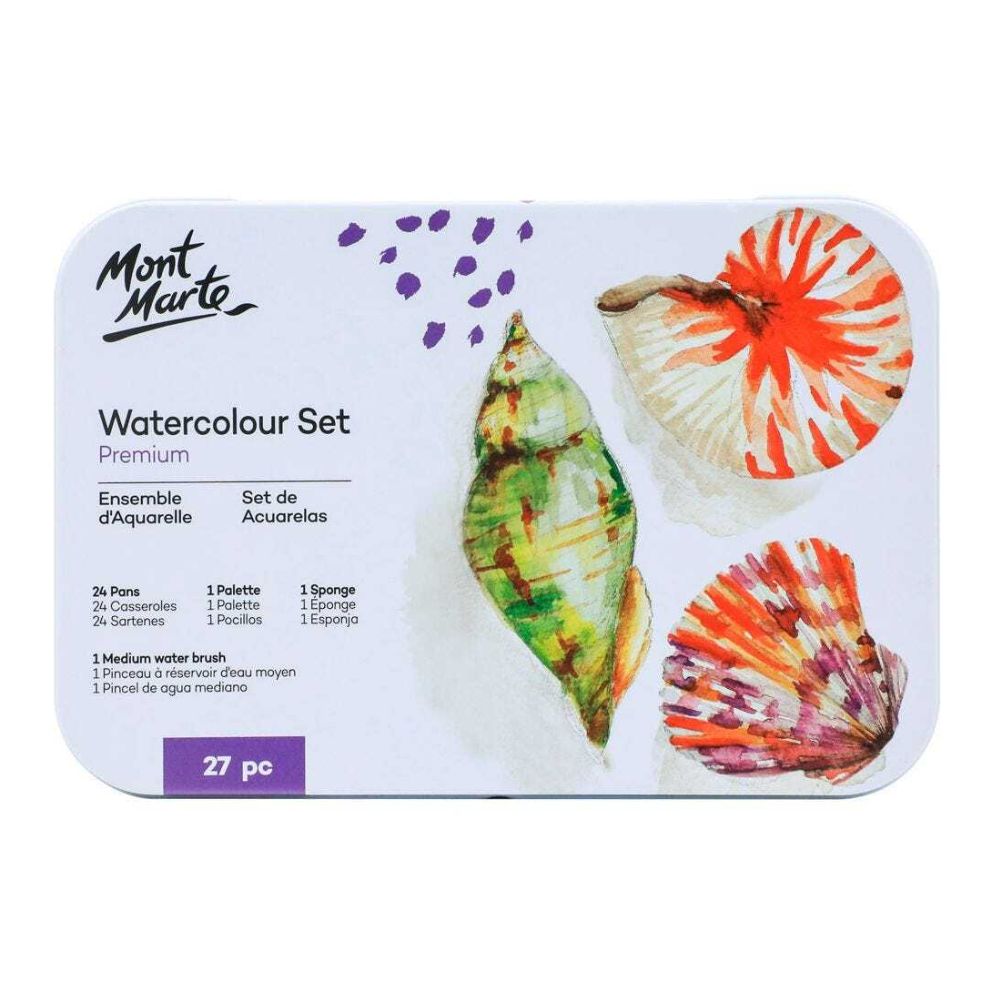 Picture of Mont Marte Watercolour Cake in Tin 27-Pieces Set