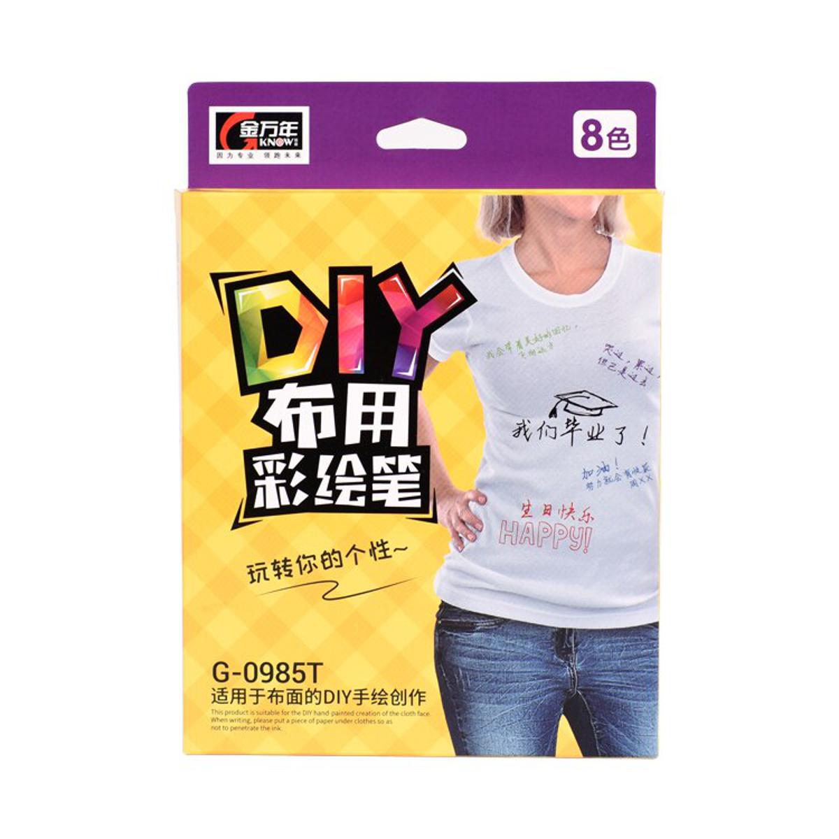 Picture of DIY 8 Colors Fabric marker T-shirt Textile Cloth Drawing Pen Non-toxic Pigment-based Markers For Handpainting Art Paint Pen