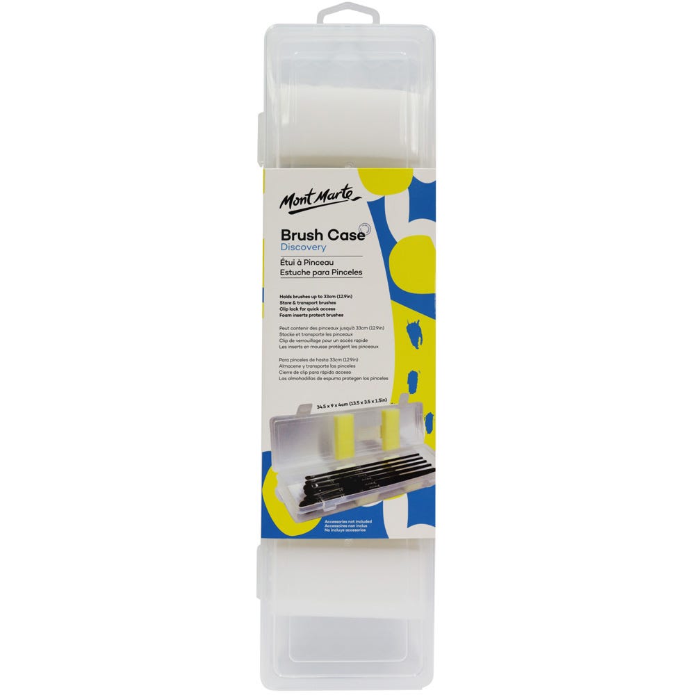 Picture of Mont Marte Brush Case Plastic case with clip locks for quick access