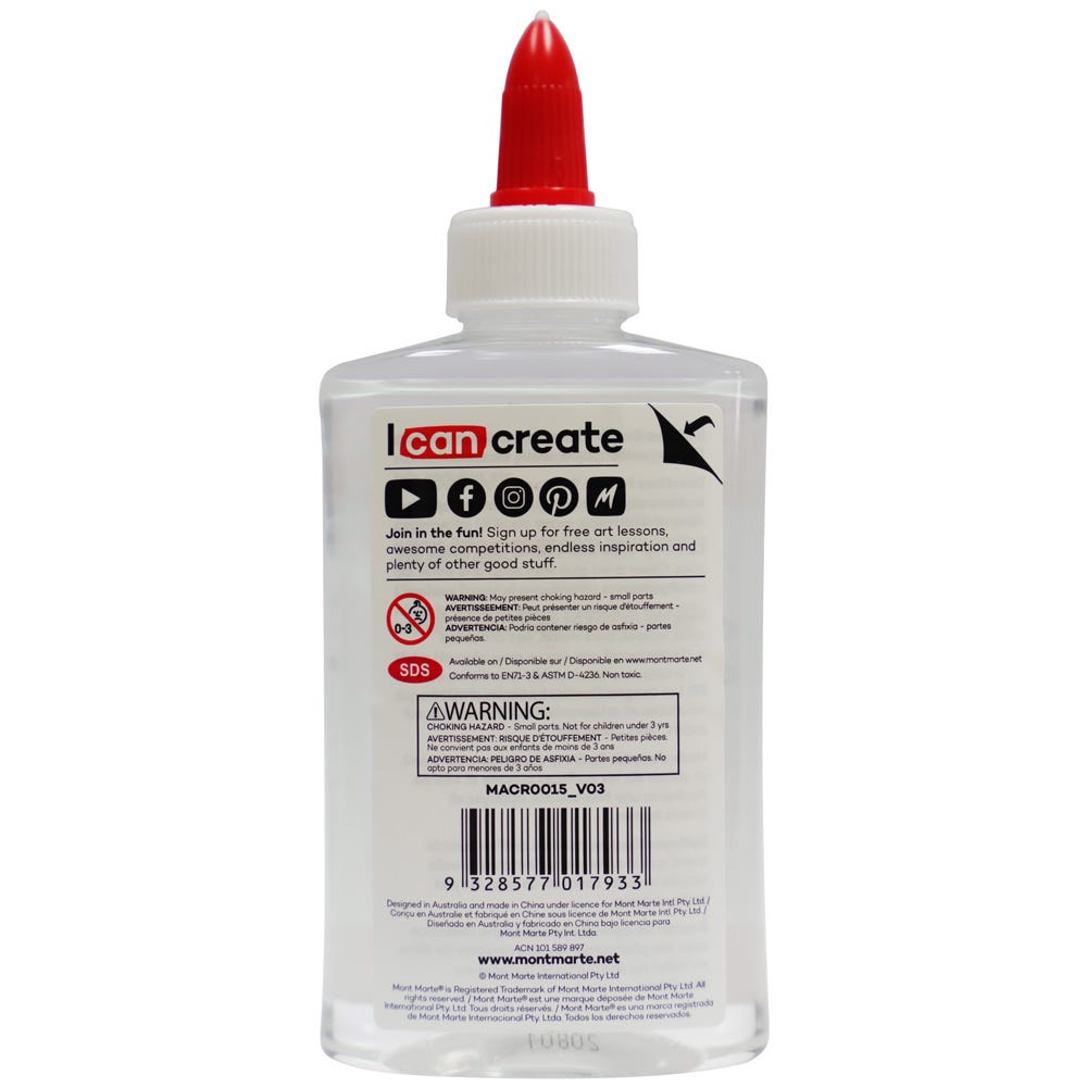 Picture of Mont Marte Clear School Glue 147ml Washable