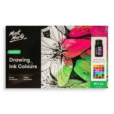 Picture of Mont Marte Drawing Ink Colours 24pc x 7ml