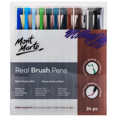 Picture of Mont Marte Real Brush Pens 24pc