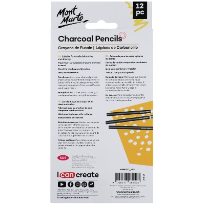 Picture of Mont Marte Charcoal Pencils 12pc