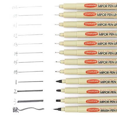 Picture of Chotune Architecture Pen Fine liner Pen Engineering Grade Waterproof Smudge-proof for art students | Fineliner Pen Set LazMall Chotune Architecture Pen Fine liner Pen Engineering Grade Waterproof Smudge-proof for art students | Fineliner Pen Set