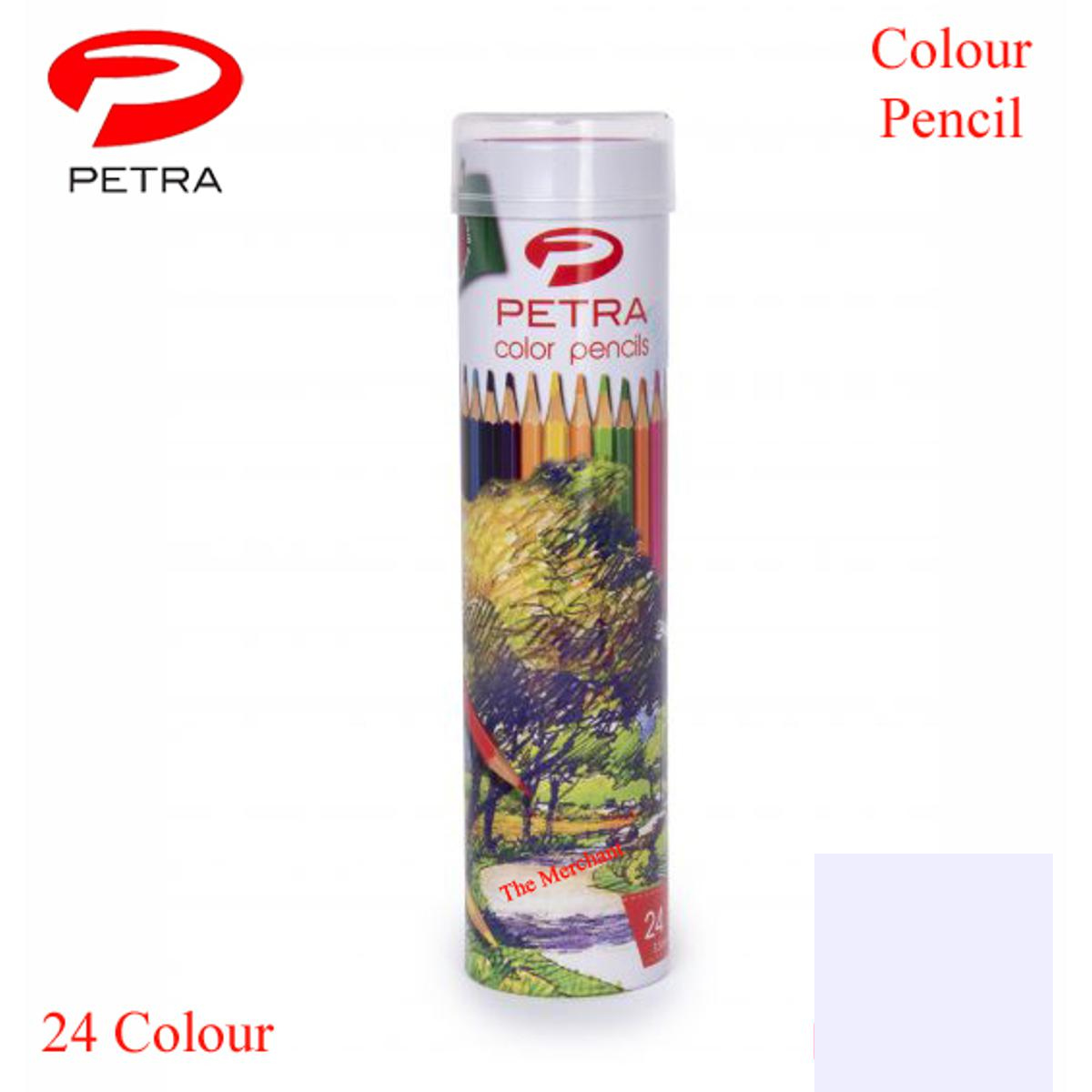 Picture of Petra 24 color color pencil Round tin Multicolor
