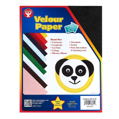 Picture of Black Velbet matt black A4 card