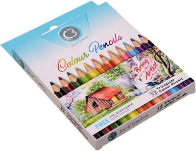 Picture of DOMS C3 Colour Pencils  12 Triangular Colour Pencils