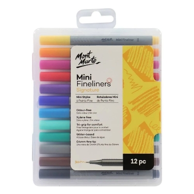 Picture of Mont Marte Mini Fineliner Marker Pen Set 12pc