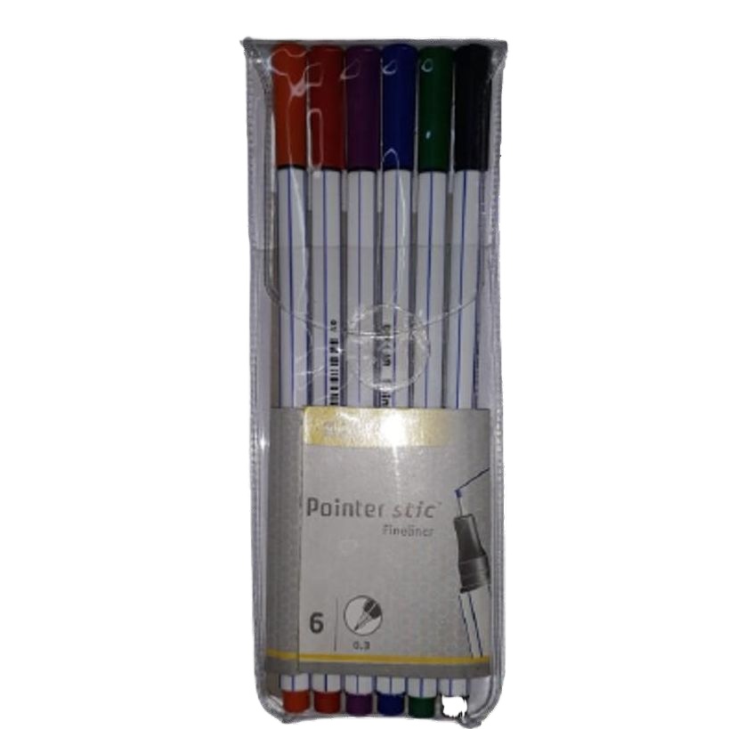 Picture of Dollar Pointer Stic 0.3 Fine liner 6 Fineliner Pen.