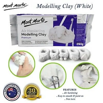 Picture of Mont Marte Air Hardening Modelling Clay Premium - White 250gm