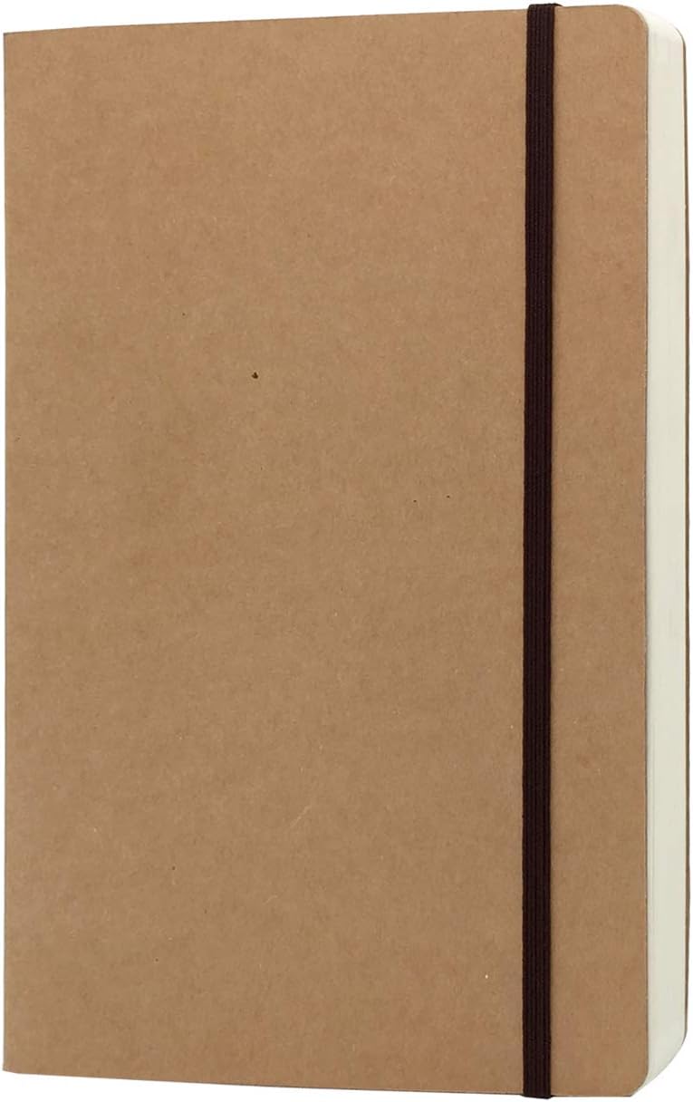 Picture of Daily Journal sketch Book Brown cover Notebook with Elastic Band