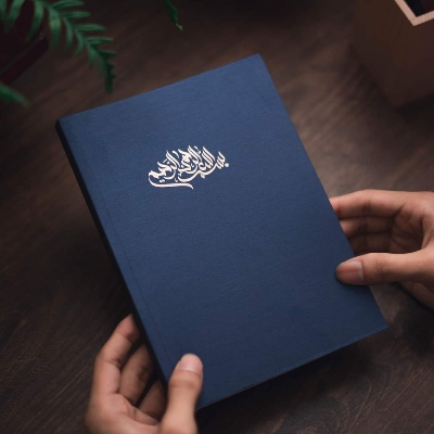 Picture of PAPERTREE Sketch Book A5 Size Handy sketch note Book - Neavy Blue Calligraphy